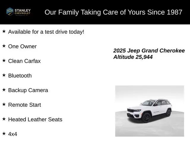 2025 Jeep Grand Cherokee Altitude 4x4