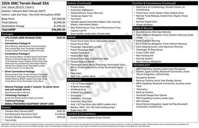 2026 GMC Terrain AWD Denali