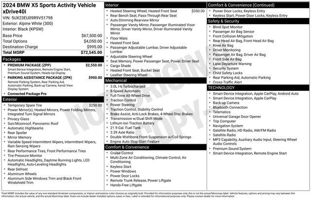 Used 2024 BMW X5 xDrive40i For Sale in Olive Branch, MS