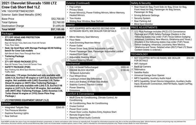 2021 Chevrolet Silverado 1500 4WD Crew Cab Short Bed LTZ
