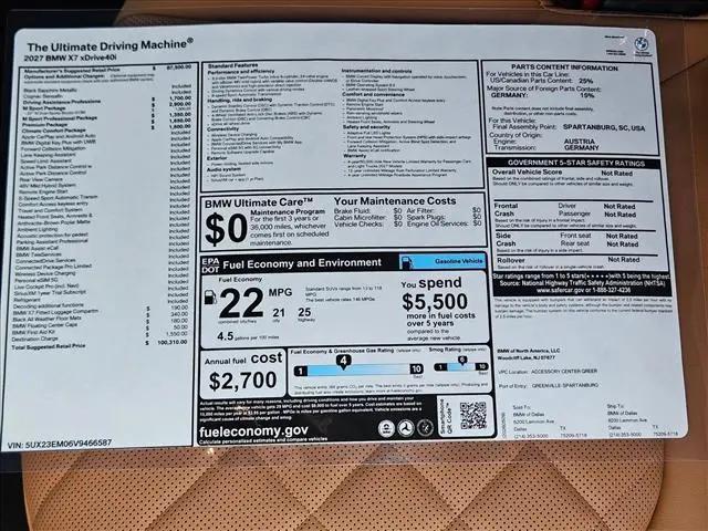 2027 BMW X7 xDrive40i