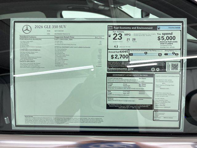 2026 Mercedes-Benz GLE GLE 350 GLE 350