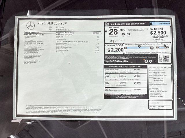 2026 Mercedes-Benz GLB GLB 250