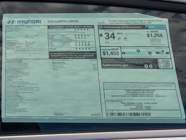 2026 Hyundai Elantra Limited