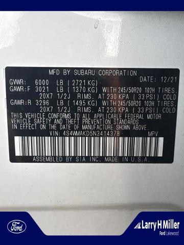 2022 Subaru Ascent Limited for sale in Lakewood, CO