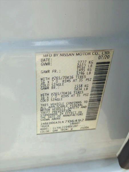 2020 Nissan Frontier Crew Cab SV 4x2