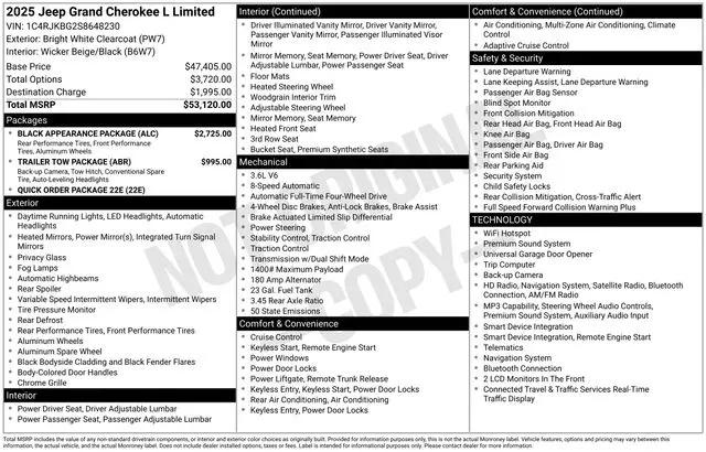 2025 Jeep Grand Cherokee L Limited 4x4