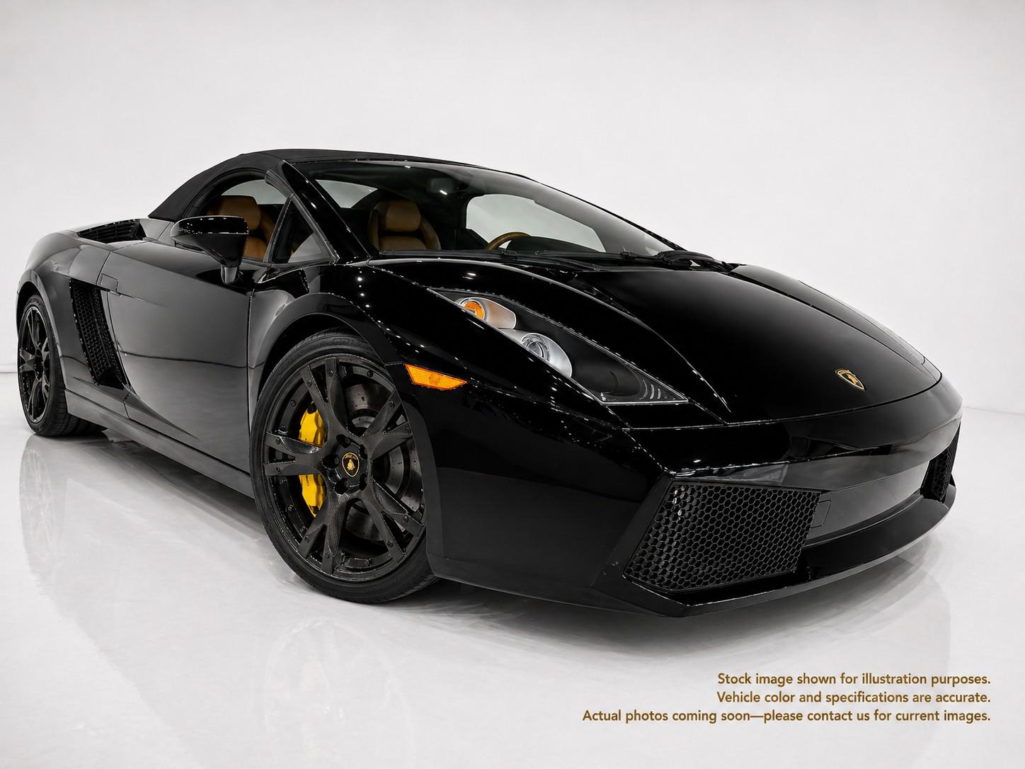 Black 2006 Lamborghini Gallardo Spyder AWD Convertible All-Wheel Drive Automatic