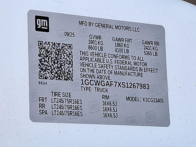 2025 Chevrolet Express Cargo Van RWD 2500 Regular Wheelbase WT