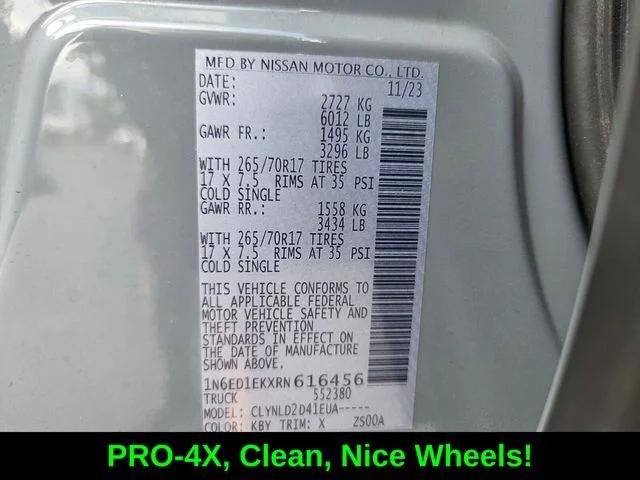2024 Nissan Frontier Crew Cab PRO-4X 4x4