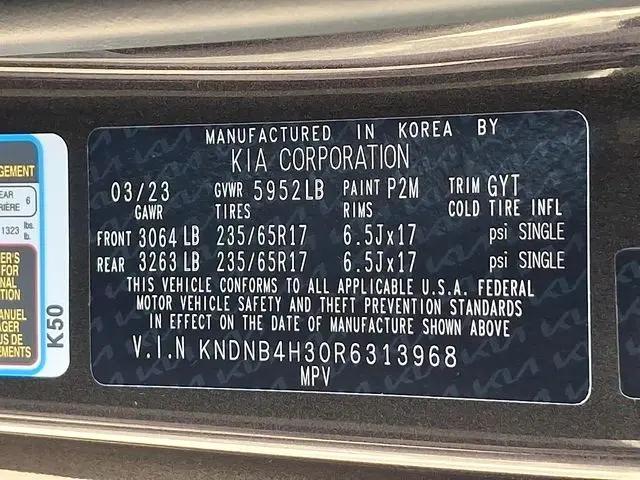 2024 Kia Carnival MPV LX Seat Package