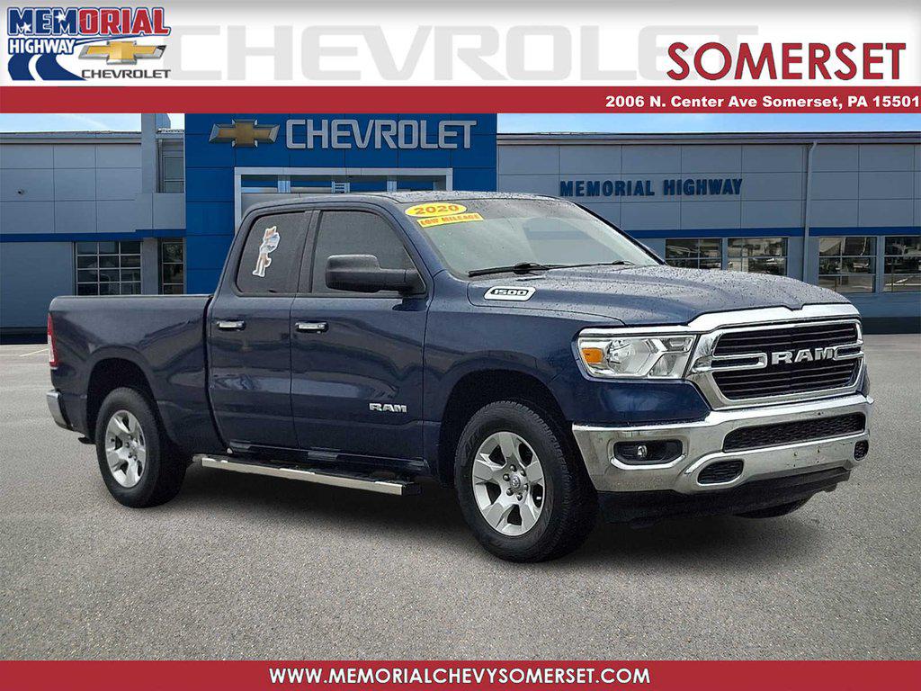 Patriot Blue Pearlcoat 2020 RAM 1500 Big Horn Quad Cab 4WD Pickup Truck Four-Wheel Drive Automatic