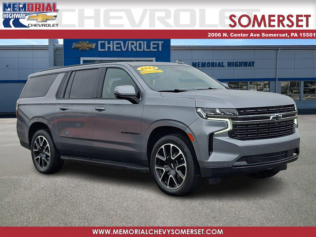 Gray (Satin Steel Metallic) 2022 Chevrolet Suburban RST 4WD SUV / Crossover Four-Wheel Drive Automatic