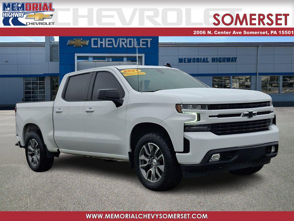 Summit White 2021 Chevrolet Silverado 1500 Pickup Truck Four-Wheel Drive Automatic