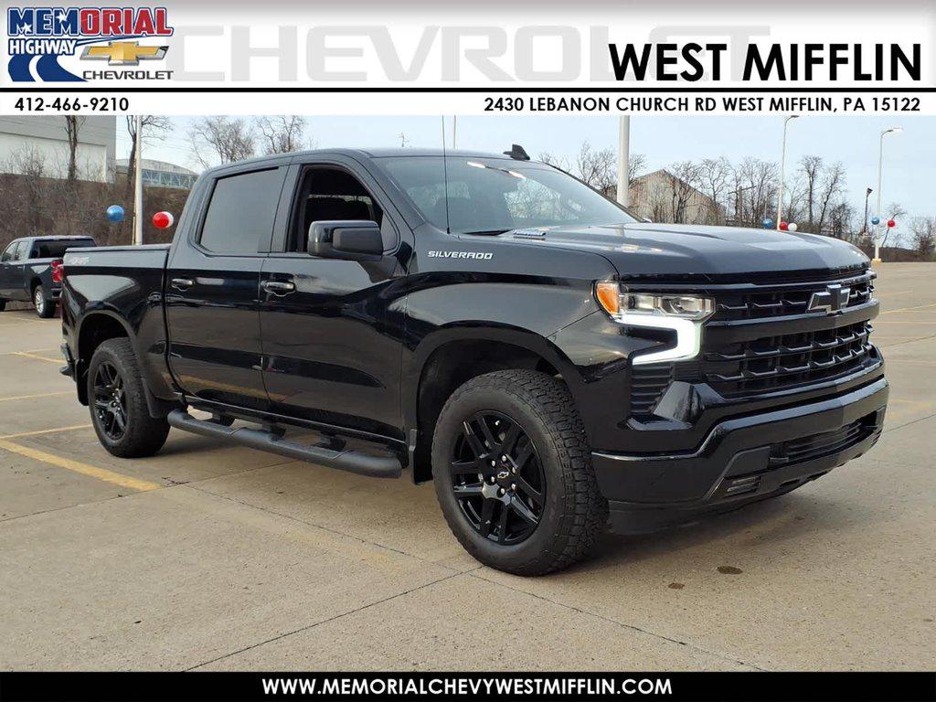 Black 2026 Chevrolet Silverado 1500 RST Crew Cab 4WD Pickup Truck Four-Wheel Drive Automatic