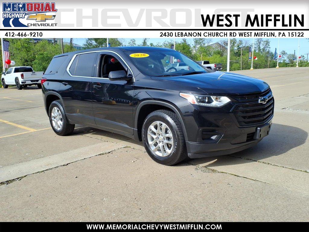 Mosaic Black Metallic 2020 Chevrolet Traverse LS AWD SUV / Crossover Four-Wheel Drive Automatic