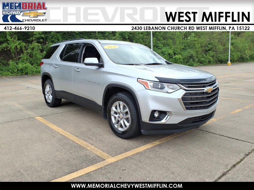 Silver Ice Metallic 2021 Chevrolet Traverse LT Leather AWD SUV / Crossover Four-Wheel Drive Automatic