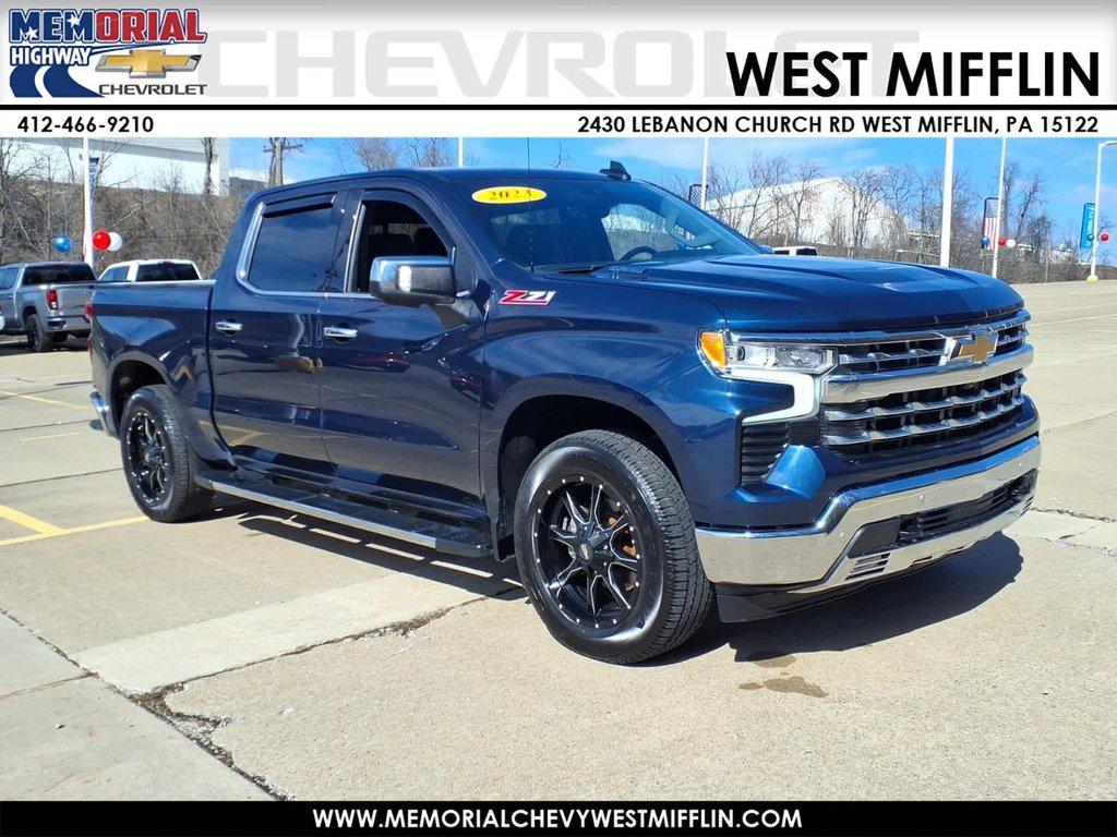 Northsky Blue Metallic 2023 Chevrolet Silverado 1500 LTZ Crew Cab 4WD Pickup Truck Four-Wheel Drive Automatic