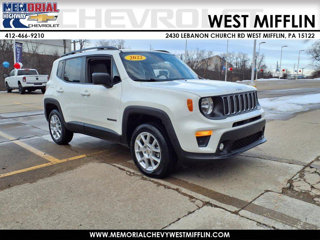 Alpine White Clearcoat 2022 Jeep Renegade Latitude 4WD SUV / Crossover Four-Wheel Drive Automatic