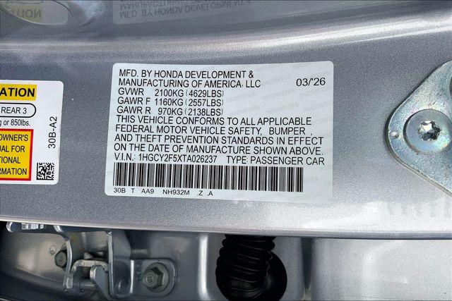 2026 Honda Accord Sedan Sport