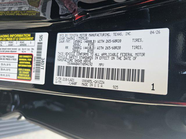 2026 Toyota Sequoia Platinum