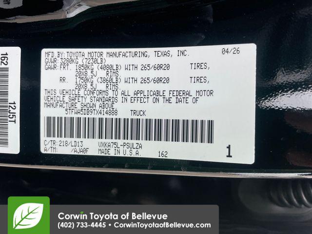 2026 Toyota Tundra Limited CrewMax 5.5' Bed