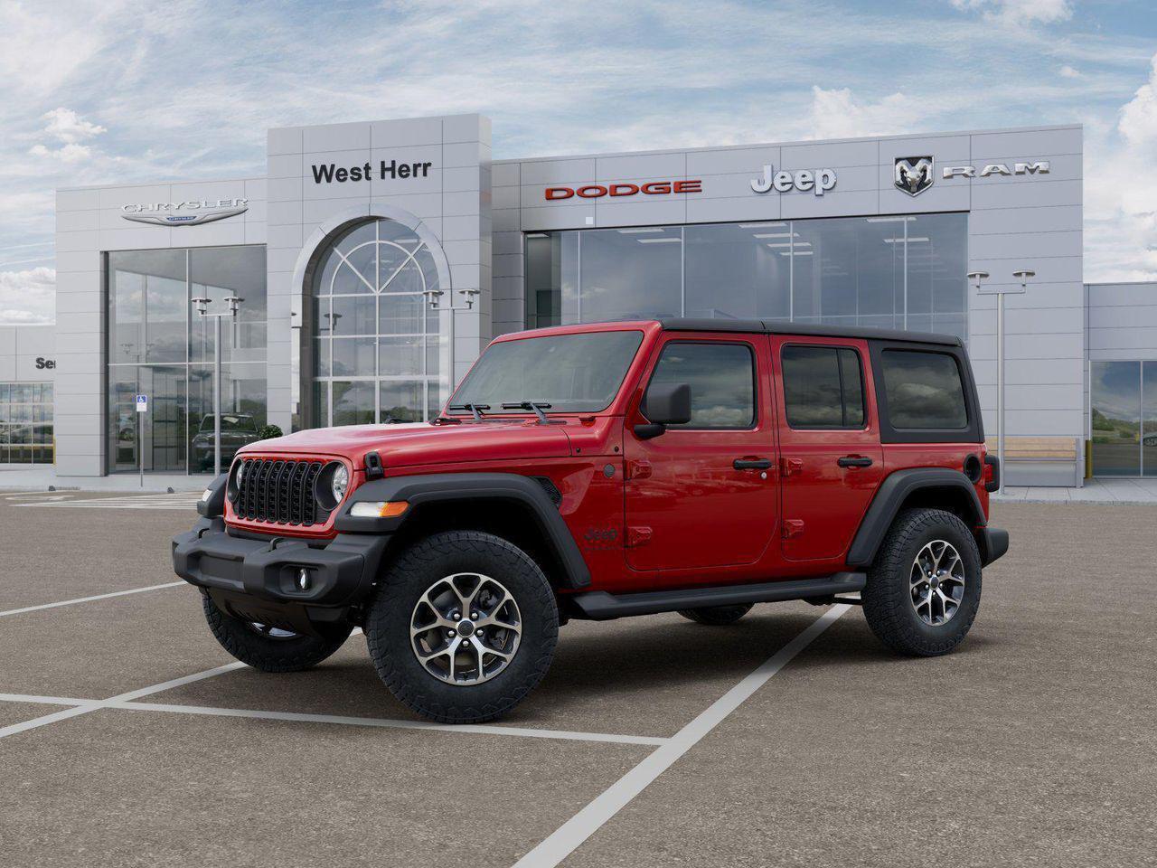 New 2026 Firecracker Red Clear-Coat Exterior Paint Jeep Sport S image 29