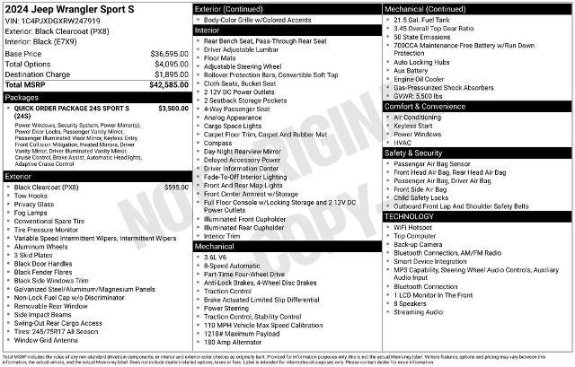 2024 Jeep Wrangler 4-Door Sport S 4x4
