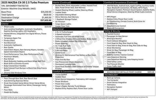 2025 Mazda CX-30 2.5 Turbo Premium Package