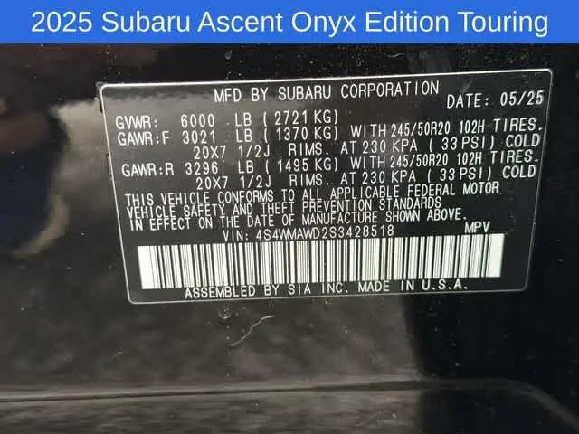 2025 Subaru Ascent Onyx Edition Limited 7-Passenger