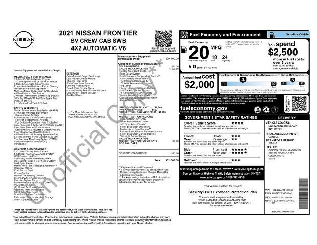 2021 Nissan Frontier Crew Cab SV 4x2