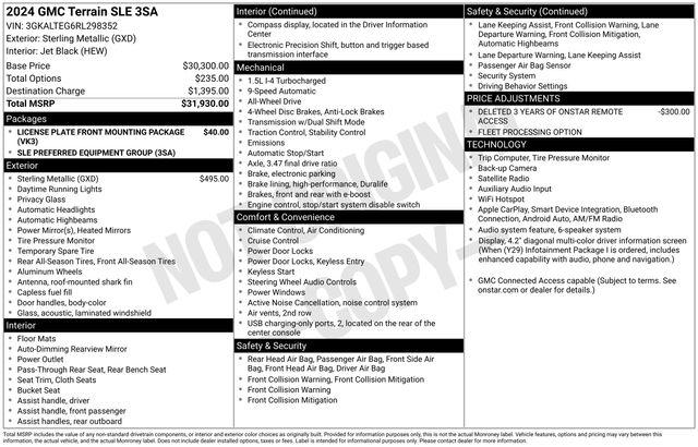 2024 GMC Terrain AWD SLE