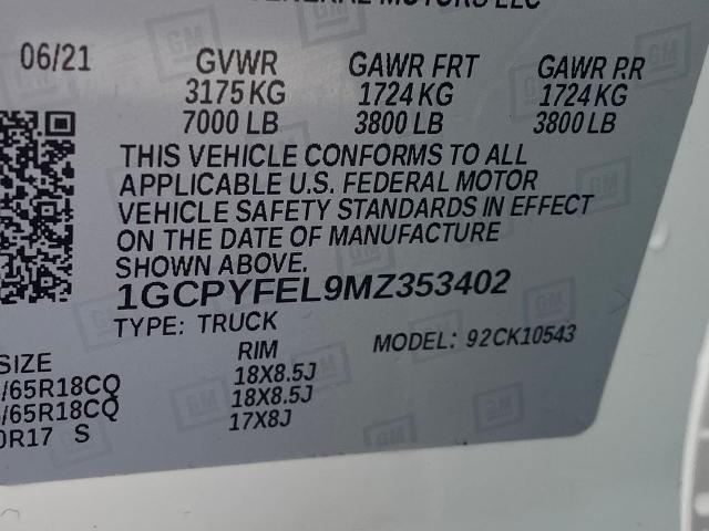 2021 Chevrolet Silverado 1500 4WD Crew Cab Short Bed LT Trail Boss