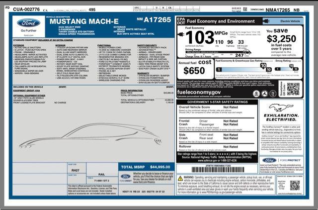 2022 Ford Mustang Mach-E Select