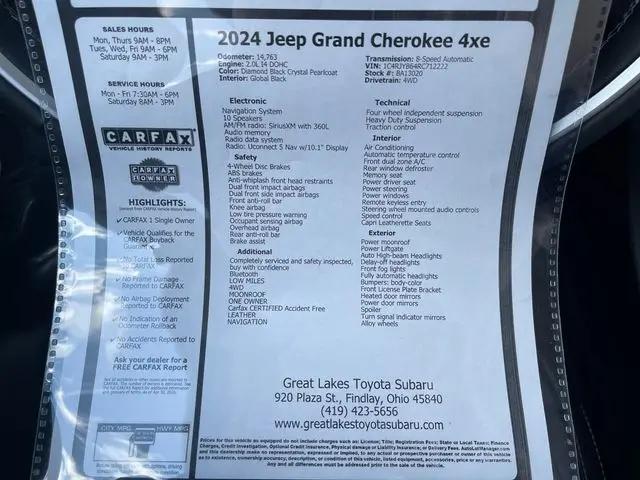 2024 Jeep Grand Cherokee 4xe