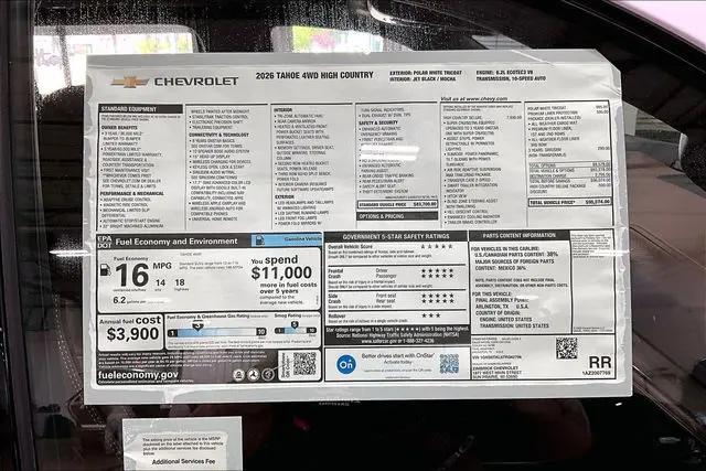 2026 Chevrolet Tahoe 4WD High Country