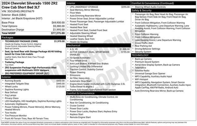 2024 Chevrolet Silverado 1500 4WD Crew Cab Short Bed ZR2
