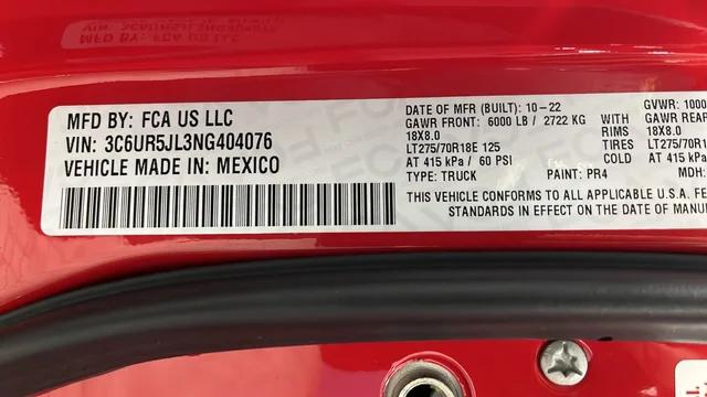 2022 Ram 2500 Big Horn Crew Cab 4x4 8' Box