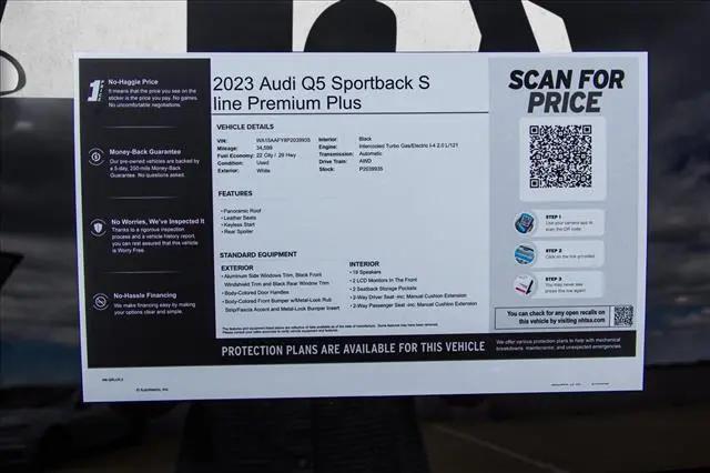 2023 Audi Q5 Sportback Premium Plus 45 TFSI S line quattro S tronic