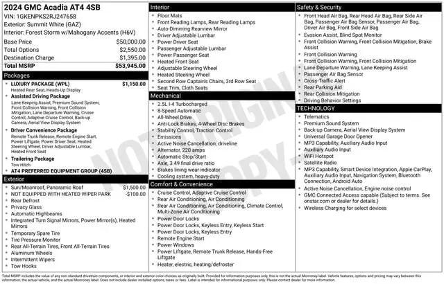 2024 GMC Acadia AWD AT4