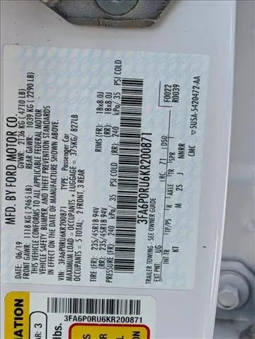2019 Ford Fusion Hybrid Titanium