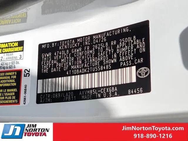 2026 Toyota Camry XLE
