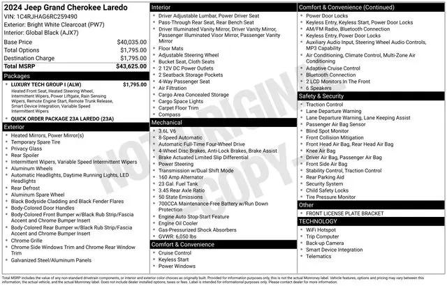 2024 Jeep Grand Cherokee Laredo 4x4