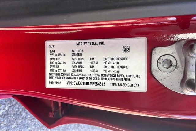 2021 Tesla Model 3 Long Range Dual Motor All-Wheel Drive