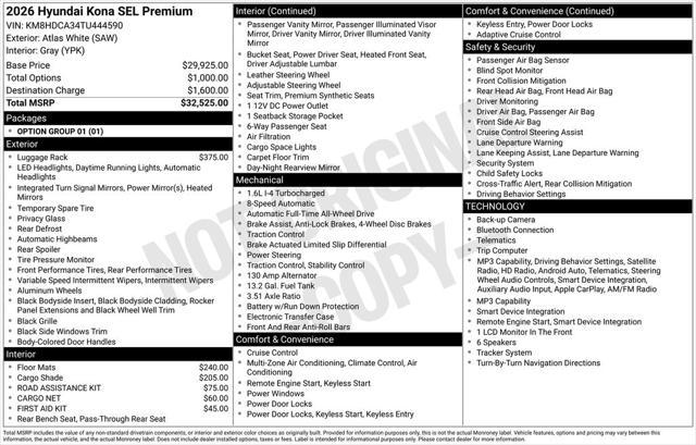 2026 Hyundai Kona SEL Premium