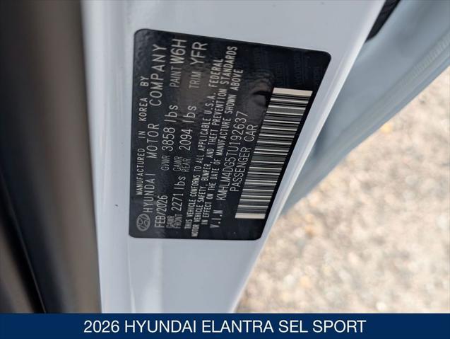2026 Hyundai Elantra SEL Sport