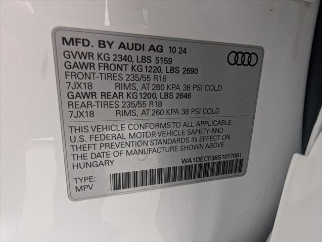 2025 Audi Q3 Premium 45 TFSI S line quattro Tiptronic