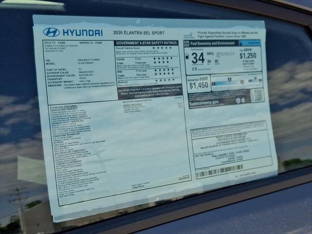 2026 Hyundai Elantra SEL Sport