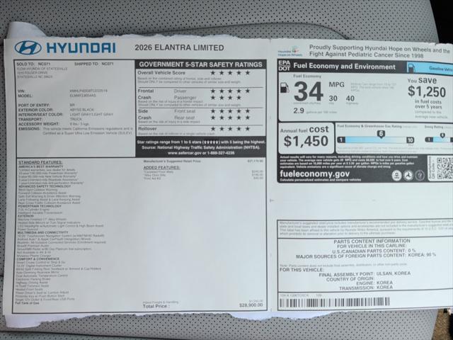 2026 Hyundai Elantra Limited