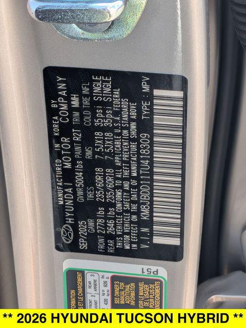 2026 Hyundai Tucson Hybrid SEL